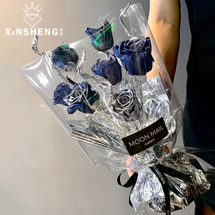 银河玫瑰包花纸创意鲜花束内衬搭配花艺花店材料 纸 芯苼 锡纸包装