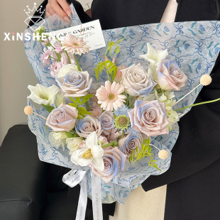 纸材料手工diy礼物资材 繁花时代包花棉纸鲜花束花艺包装 芯苼 新品