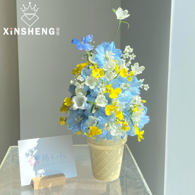 芯苼冰淇淋陶瓷杯花艺资材