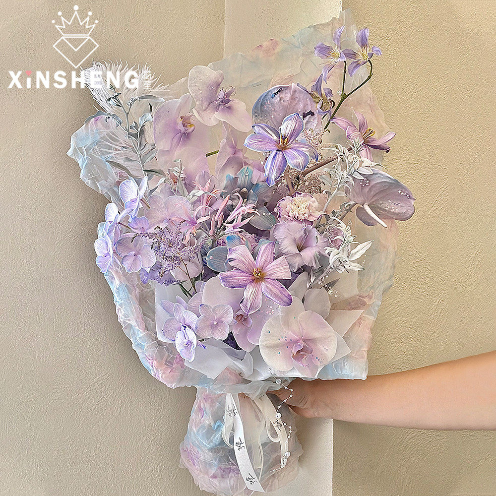 芯苼 多色晕染欧根纱 鲜花束梦幻渐变包花网纱轻盈褶皱感花艺资材,鲜花速递/花卉仿真/绿植园艺,花艺纱网/纺织布,淘宝优惠券,粉丝福利购,淘宝优惠卷