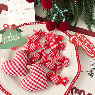 搭配材料花店花艺资材 饰系列鲜花束DIY包装 芯苼 圣诞节哆彩格子装