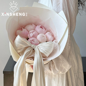 芯苼 饰花艺百搭神器 雪缎涟漪·布料氛围感鲜花束手工diy蝴蝶结装