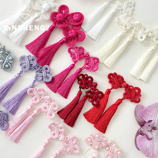 材料 风配饰花艺diy礼物包装 芯苼 新年新盘扣流苏系列鲜花花束中式