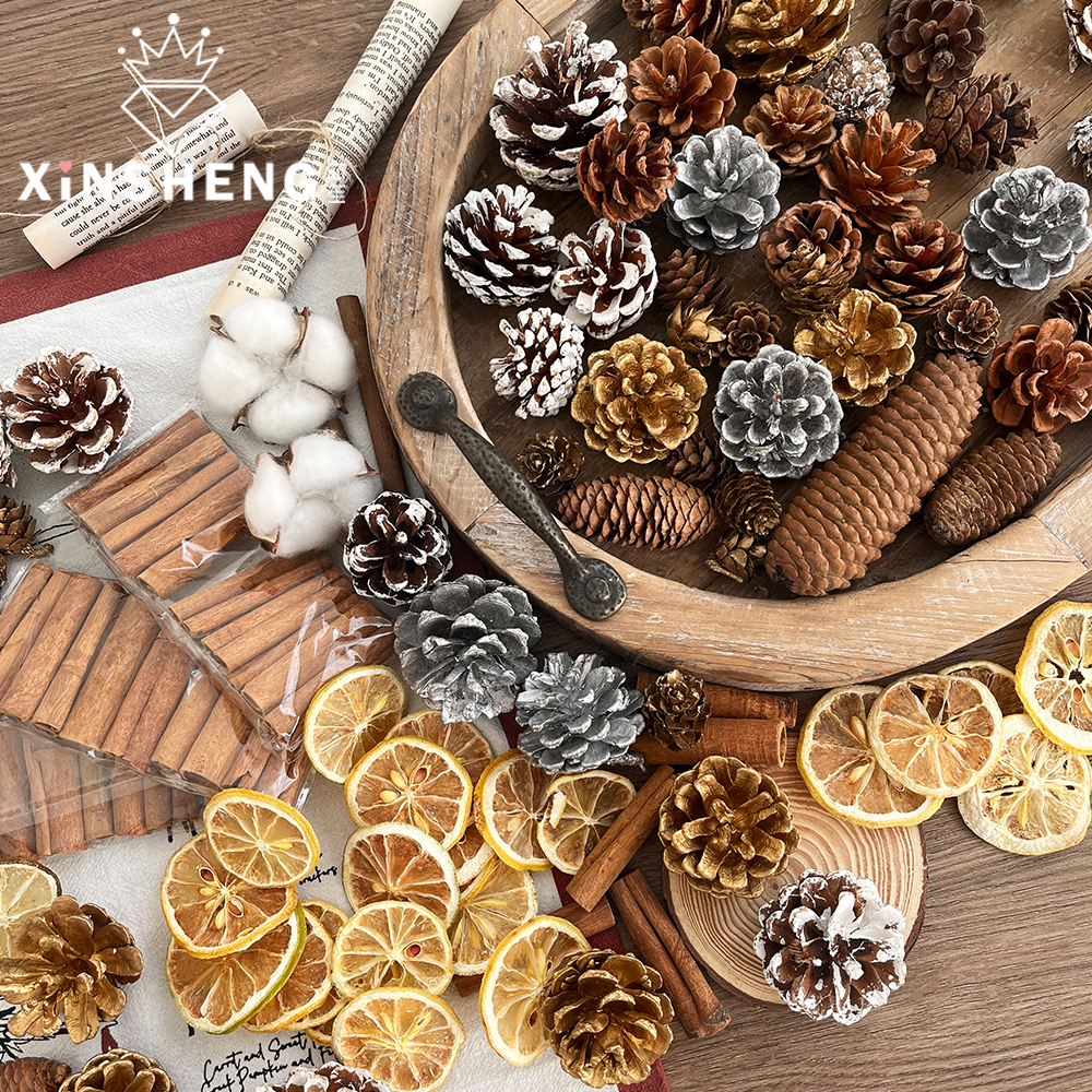 芯苼圣诞节松果系列天然手工