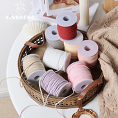 芯苼 饰 材料饰品配件手链装 50码 韩国绒皮绳鹿皮绳DIY手工花束包装