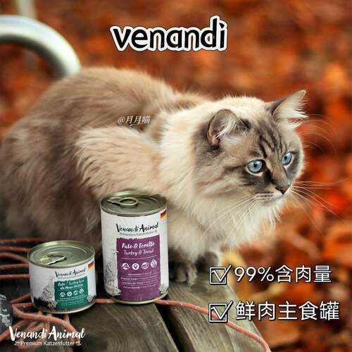 VENANDI ANIMAL月月喵1个venandi德国猫咪ven主食罐头无谷营养单