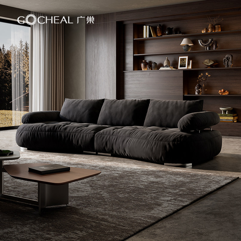 广巢 枫云沙发意式极简弧形布艺沙发异形创意客厅侘寂风磨砂布B,住宅家具,布艺沙发,淘宝优惠券,粉丝福利购,淘宝优惠卷