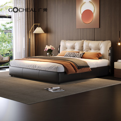 云朵床现代极简真皮双人床