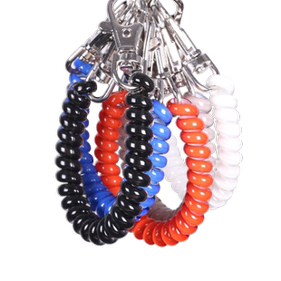 双挂钩弹簧绳果冻卡套证件公交卡挂绳证件卡门禁套饭卡地铁防丢绳弹力绳手腕伸缩绳挂绳胸卡挂绳金属防盗吊绳