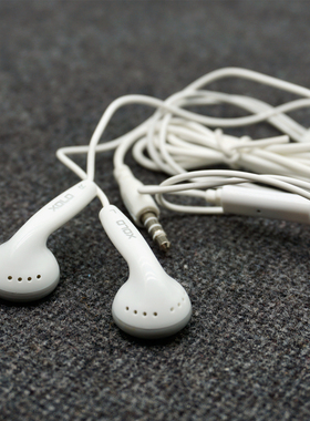 法国经典耳塞式耳机美标带麦通话白色金属网出口配机耳塞怀旧款