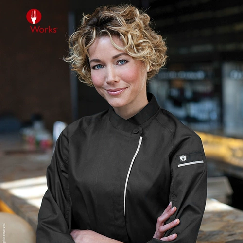 Шефвоварки женский шеф -повар набор для выпечки отеля Western Cafe Cafe Cafe House Рабочая одежда усердно трудилась весна