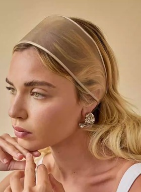 Bella发带复古电影怀旧现代小众薄纱透气法式松紧发饰安妮卡头饰