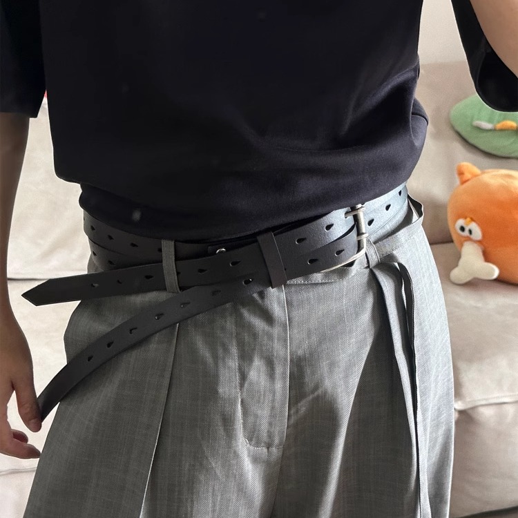 ourlegacy分体式不对称牛皮腰带