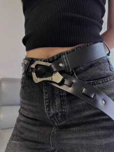 异型金属扣标志logo多功能五金扣腰带中性酷男女真皮牛皮皮带