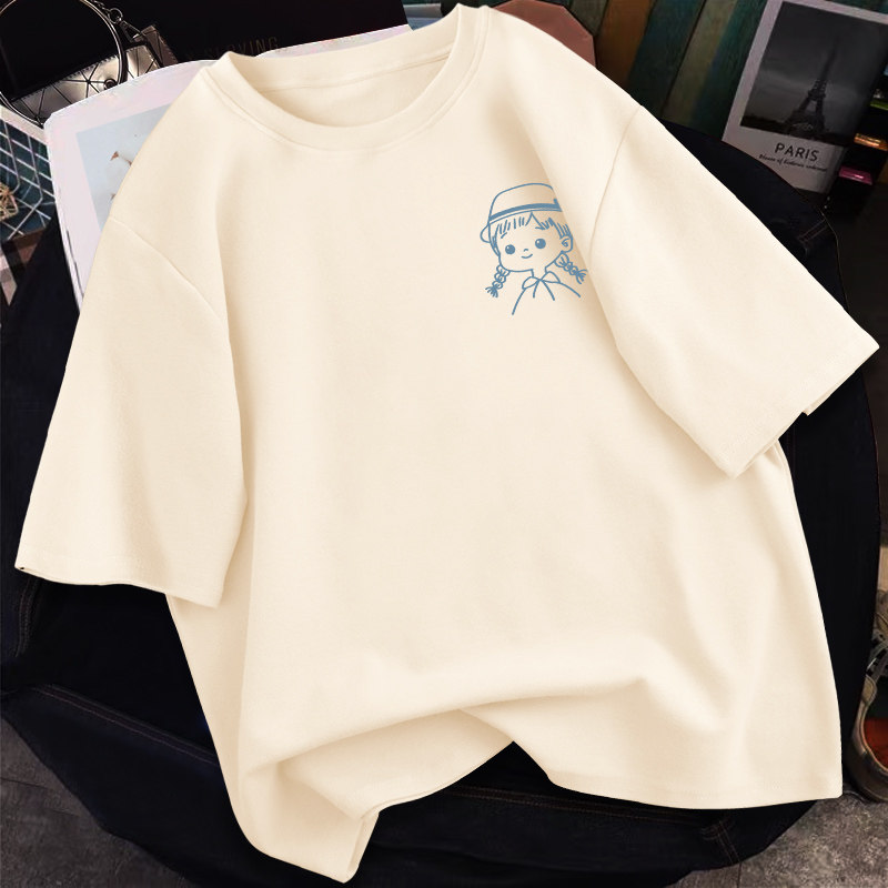 韩国短袖t恤女夏装体桖2022年新款宽松白色纯棉半袖夏季上衣ins潮