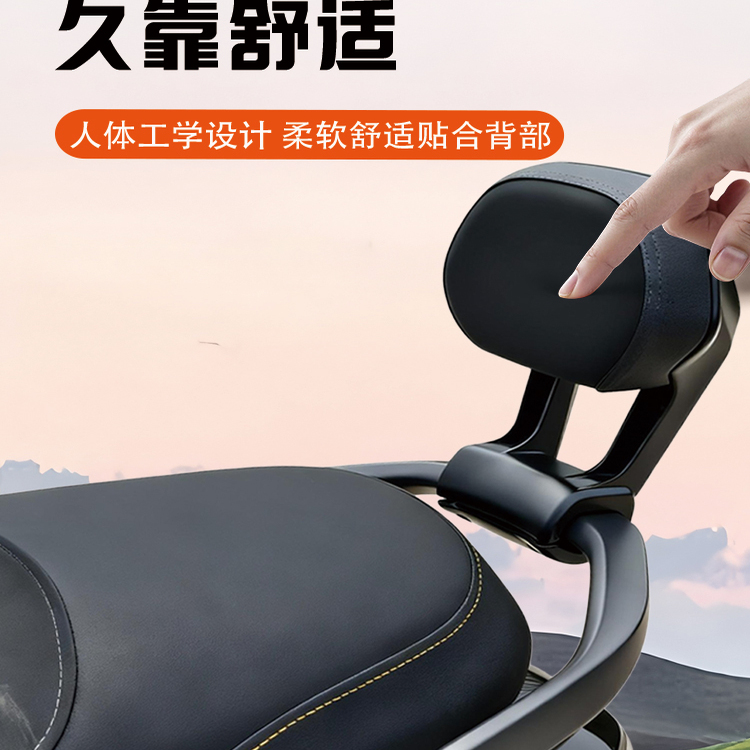 适用九号M5铝合金靠背 九号电动车M5100后靠垫M5125腰靠载人配件