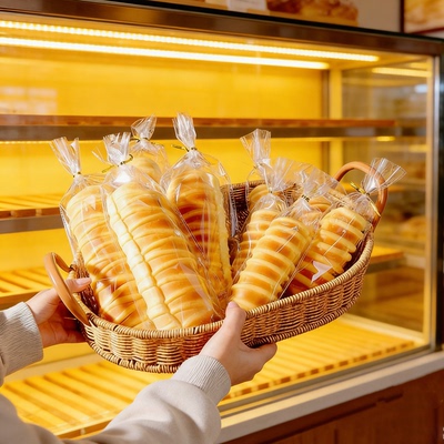 高透平口面包袋烘焙店用100个