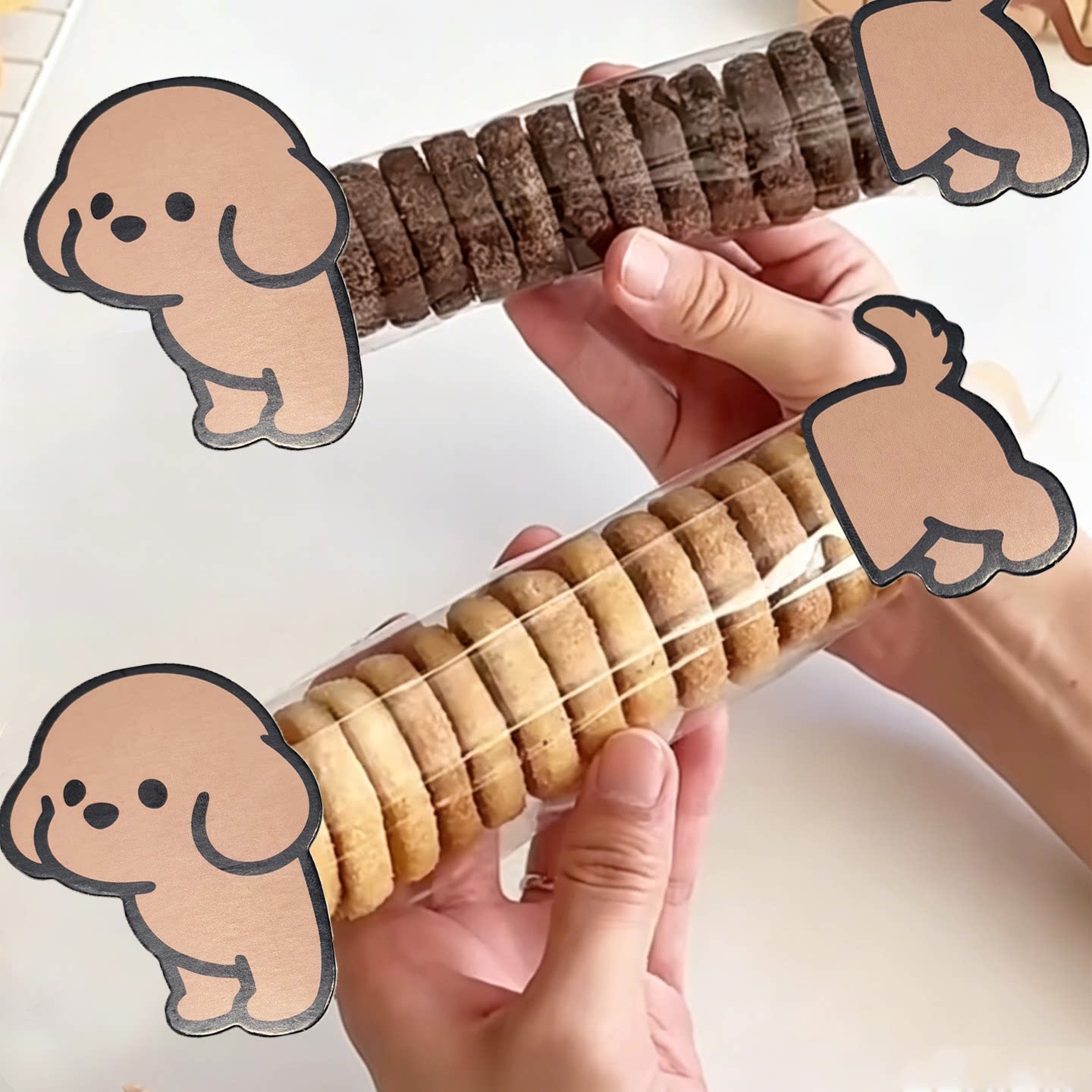 ins风可爱小狗曲奇饼干创意包装零食爆米花包装巧克力糖果烘焙袋