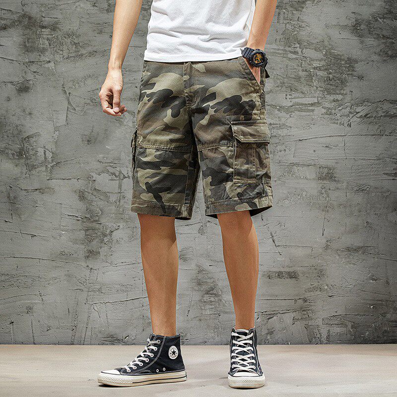 迷彩5分休闲裤子男运动工装短裤潮流韩版修身中裤男松紧系绳|msdalam kategori Pakaian Lelaki, seluar santai - dari Buy2taobao.com untuk memberikan perkhidmatan ejen Taobao profesional membeli