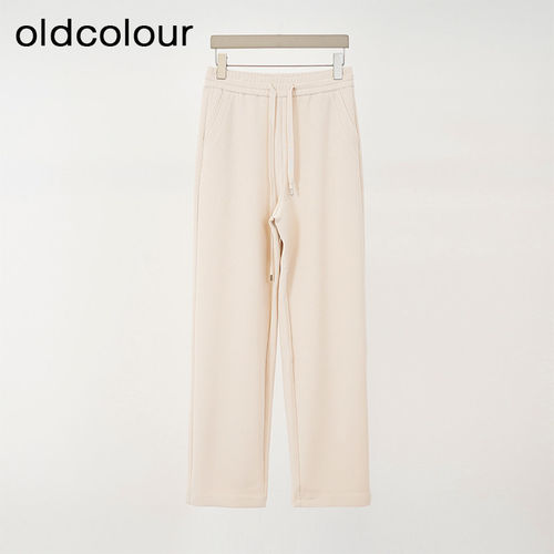 oldcolour欧珂2024春季宽松纯色休闲长裤女Q110705A1-599