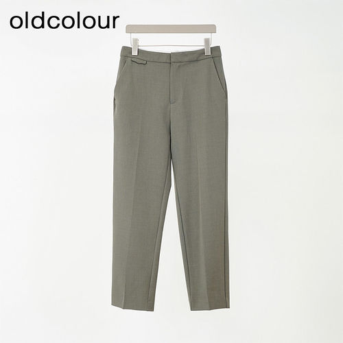 oldcolour欧珂商场同款时尚纯色宽松休闲长裤女Q130707A1-599