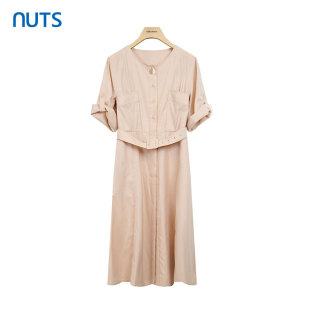 连衣裙221102316 NUTS夏季 气质收腰显瘦短袖 时尚 699 新款