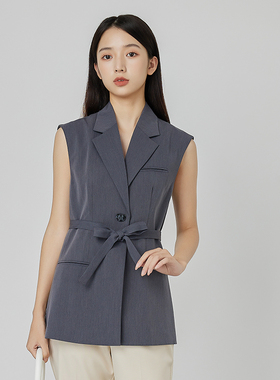 oldcolour西装马甲秋新款气质收腰显瘦设计感坎肩O31032048B-799