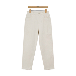 oldcolour冬新款纯色简约休闲高腰显瘦直筒牛仔裤女P431102A1-599