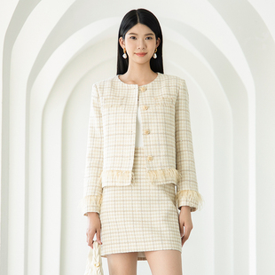 套装 NUTS2023秋季 半身裙时尚 气质通勤小香风短外套 4381407A1 新款