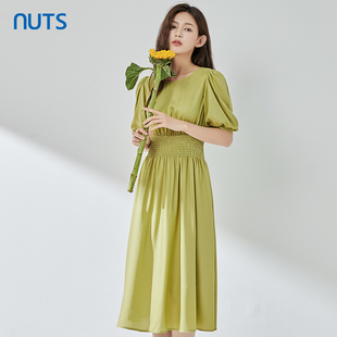 连衣裙323101003B NUTS夏季 优雅气质圆领收腰显瘦短袖 时尚 599 新品
