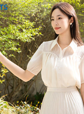 NUTS显瘦时尚女装新中式夏季新款衬衫女士百搭上衣423011121-459