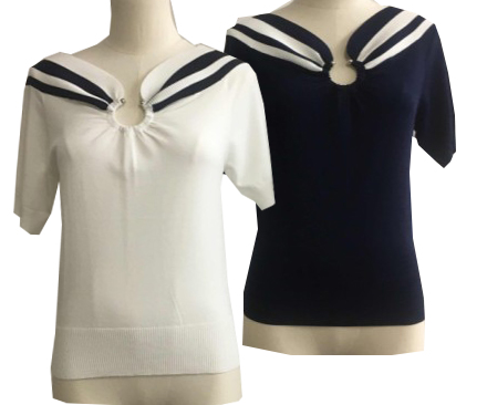 欧珂2022秋季休闲时尚短袖套头衫