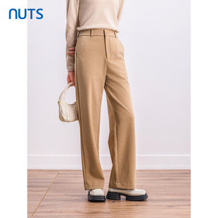 女4430703A1 休闲裤 799 气质高腰美拉德宽松直筒阔腿长款 NUTS冬季