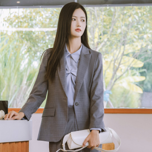 西服女4330408A1 高级感正装 NUTS条纹西装 外套女气质时尚