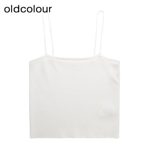 oldcolour欧珂时尚夏季纯色凉快吊带背心女BR22052247-199