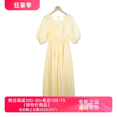 夏季新款泡泡袖法式复古