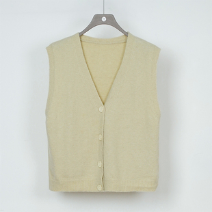 马夹女333053378 简约休闲气质百搭宽松直筒针织开衫 NUTS秋季 新款