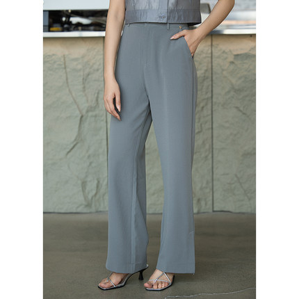 分oldcolour夏阔腿裤女高腰垂感高级感职业西装裤Q14072403-399