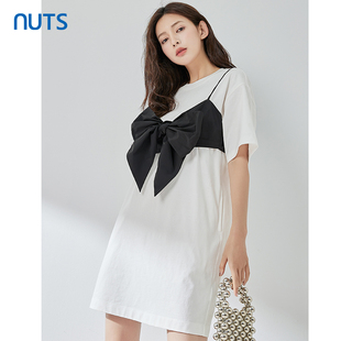 连衣裙女429101271 NUTS夏季 休闲简约纯色短袖 时尚 599 新款