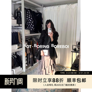 手工缝线 澳洲进口美利诺羊毛0压感无领不规则西服外套新款