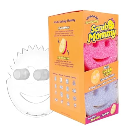Scrub Daddy Scrub Mommy Sponges 6ct + Daddy Caddy - Scrat