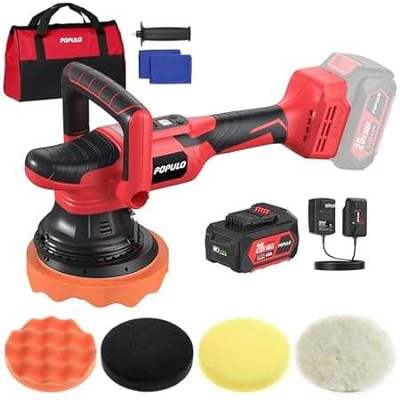 POPULO 20V Cordless Car Polishing Kit with 4.0 Ah Batteri