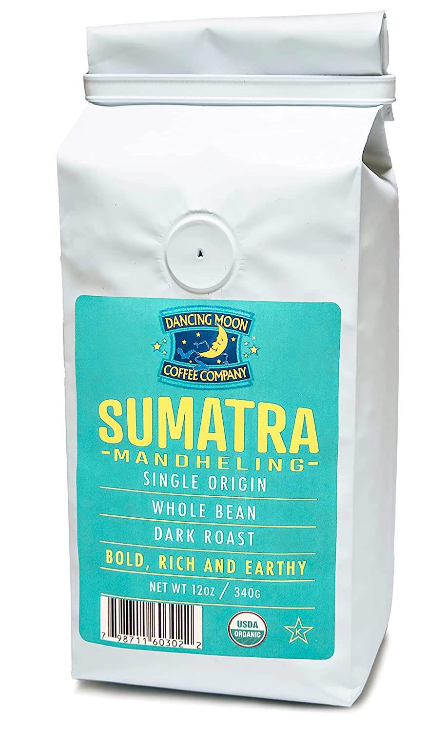 12 oz dancing moon sumatra mandheling dark roast whole