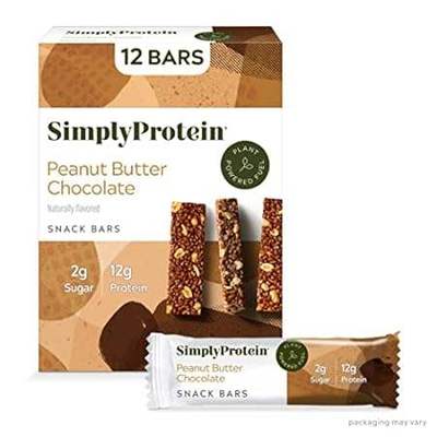 Simply Protein Peanut Butter Chocolate Protein Bars， Vega