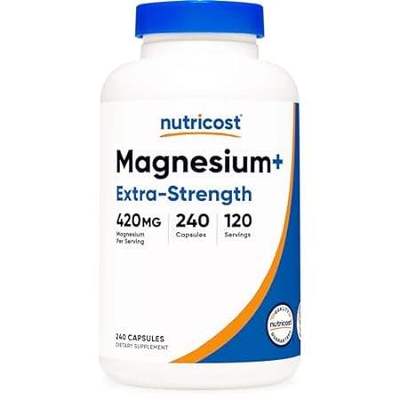 Nutricost Magnesium+ Extra Strength 420mg， 240 Capsules -