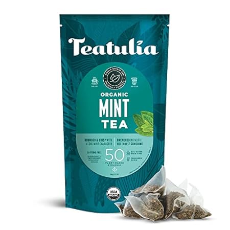 Teatulia Organic Mint Tea Bags (50 Pyramid Sachet Teabags
