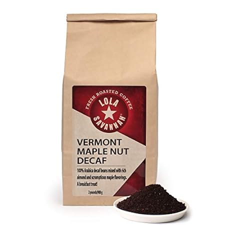 Lola Savannah Vermont Maple Nut Ground Decaf Coffee， 2lb，