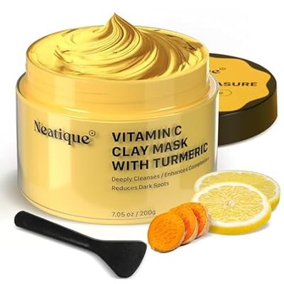 Neatique Vitamin C Clay Mask - 7.05 Oz Turmeric Face Mask