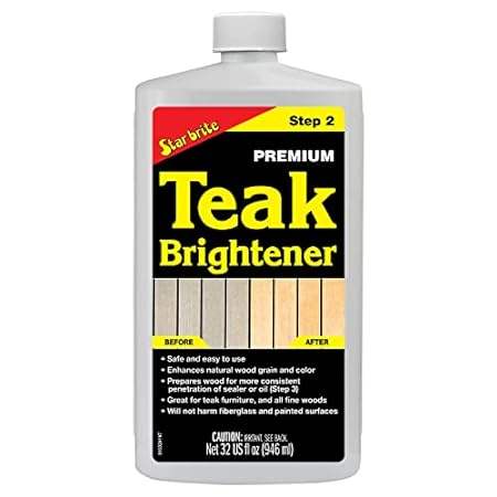 STAR BRITE Premium Teak Brightener - Enhances Natural Woo