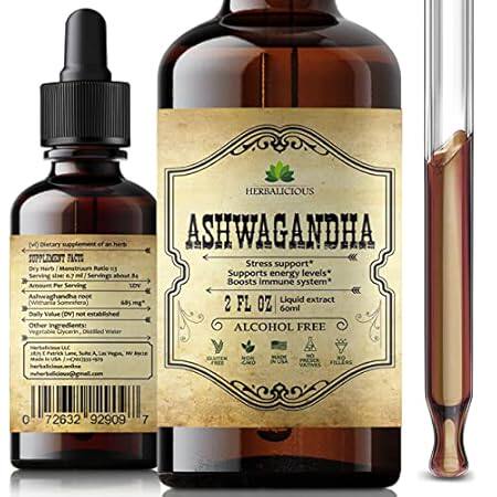 Ashwagandha Supplement Natural Withania Somnifera Root Ex